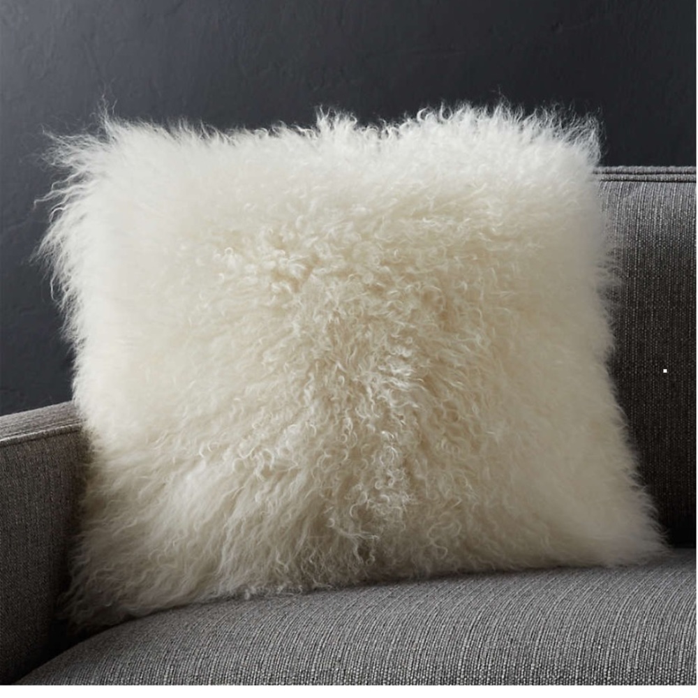 Mongolian Sheepskin Pillow